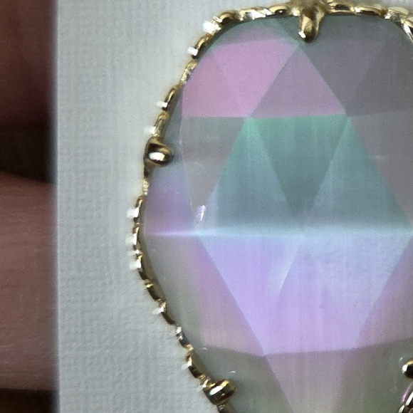 Kendra Scott Iridescent Slate Corley Earrings In Gold Setting - Picture 8 of 8